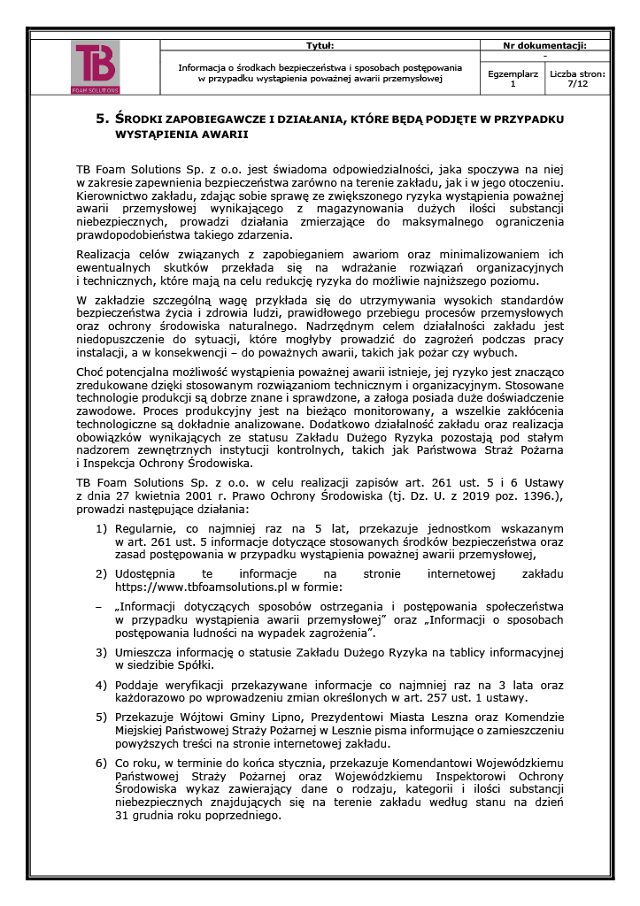 Środki bezpieczeństwa