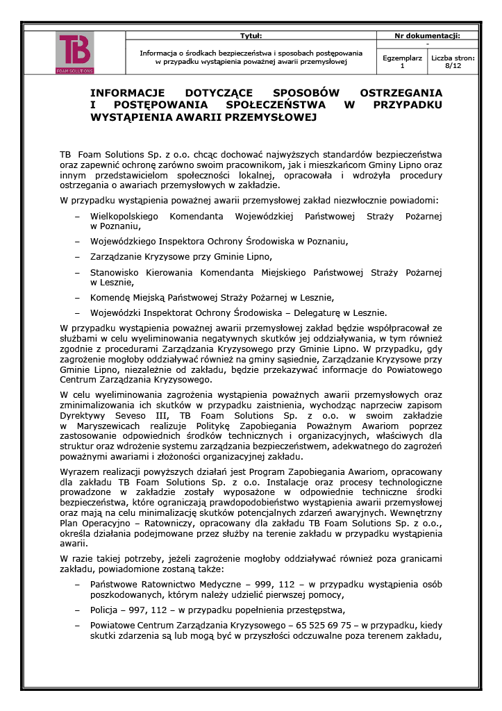 Środki bezpieczeństwa