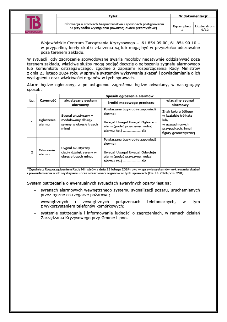 Środki bezpieczeństwa